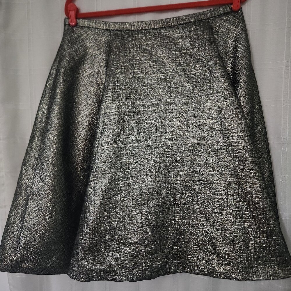 Silver Bigio Collection A-Line Skirt - Made in USA